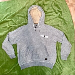 Men's BILLABONG Grey & White Knit Pullover Hoodie Sweater